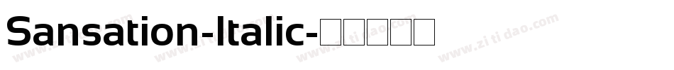 Sansation-Italic字体转换
