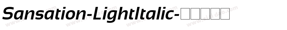 Sansation-LightItalic字体转换