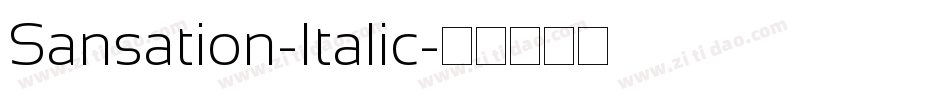 Sansation-Italic字体转换