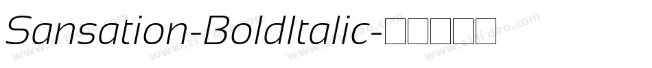 Sansation-BoldItalic字体转换