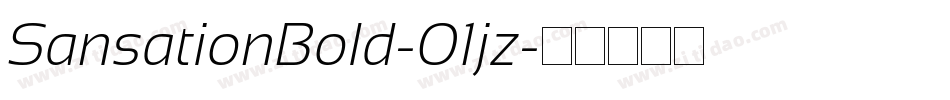 SansationBold-01jz字体转换
