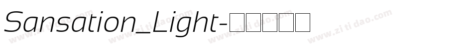 Sansation_Light字体转换
