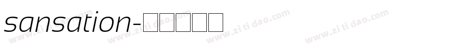 sansation字体转换