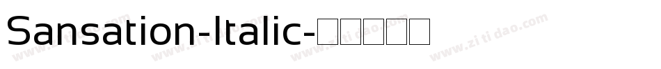 Sansation-Italic字体转换