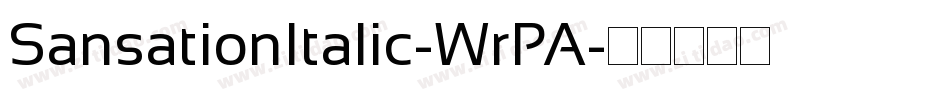 SansationItalic-WrPA字体转换