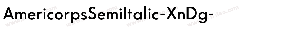 AmericorpsSemiItalic-XnDg字体转换