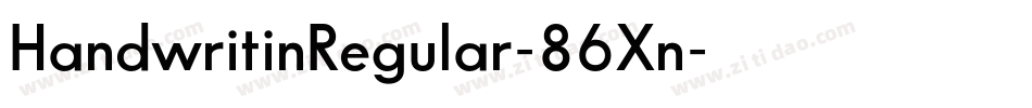 HandwritinRegular-86Xn字体转换