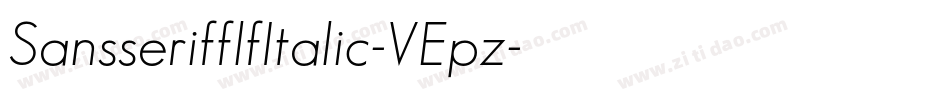 SansserifflfItalic-VEpz字体转换