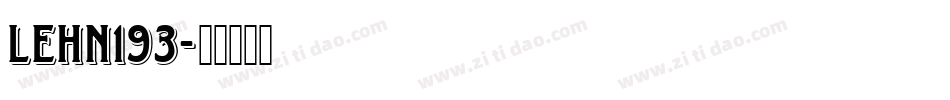 LEHN193字体转换