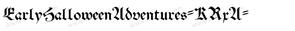 EarlyHalloweenAdventures-KRxA字体转换