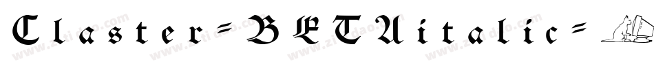 Claster-BETAitalic字体转换