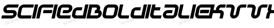 SciFiedBolditalic-KVVX字体转换
