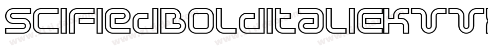 SciFiedBolditalic-KVVX字体转换