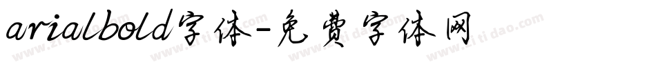 arialbold字体字体转换