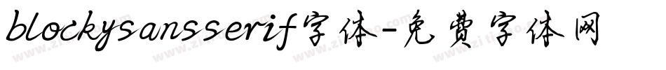 blockysansserif字体字体转换