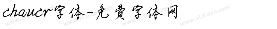 chaucr字体字体转换
