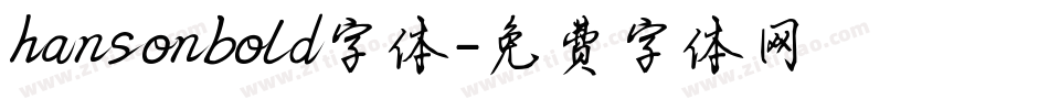 hansonbold字体字体转换