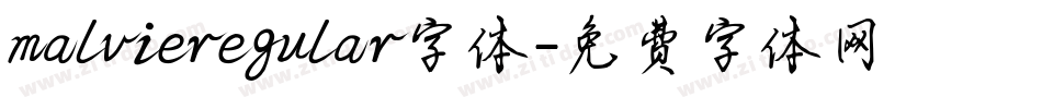 malvieregular字体字体转换