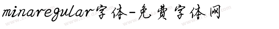 minaregular字体字体转换