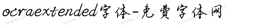 ocraextended字体字体转换