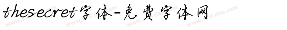 thesecret字体字体转换