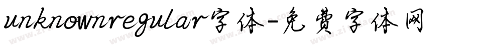 unknownregular字体字体转换