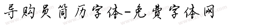 导购员简历字体字体转换