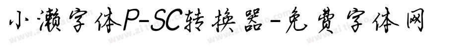 小濑字体P-SC转换器字体转换
