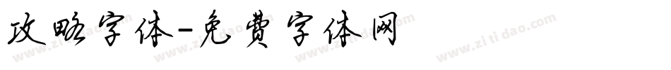 攻略字体字体转换