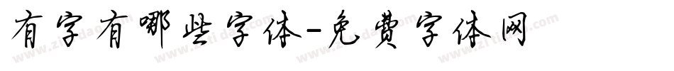 有字有哪些字体字体转换