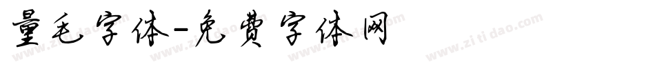 量毛字体字体转换