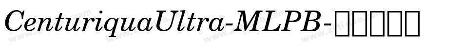 CenturiquaUltra-MLPB字体转换