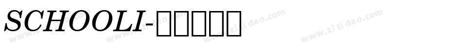 SCHOOLI字体转换