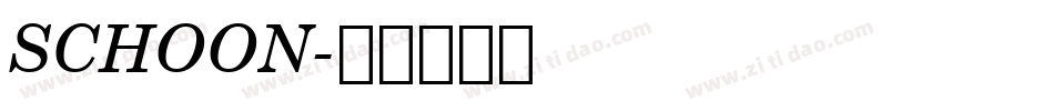 SCHOON字体转换