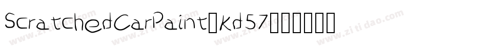 ScratchedCarPaint-Kd57字体转换