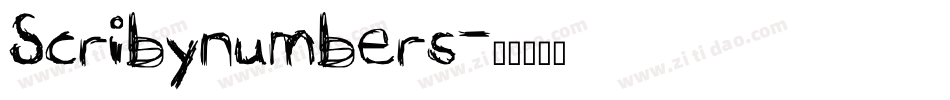 Scribynumbers字体转换