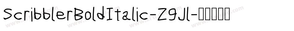 ScribblerBoldItalic-Z9Jl字体转换