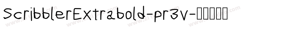 ScribblerExtrabold-pr3v字体转换