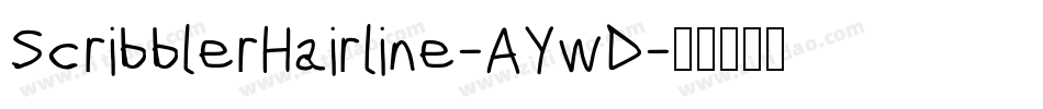 ScribblerHairline-AYwD字体转换