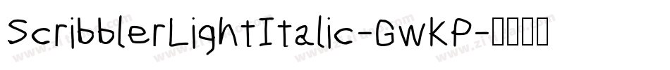 ScribblerLightItalic-GwKP字体转换