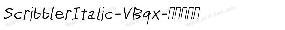 ScribblerItalic-VBqx字体转换