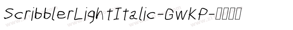 ScribblerLightItalic-GwKP字体转换