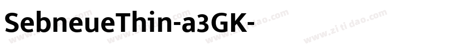 SebneueThin-a3GK字体转换