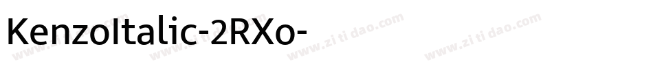 KenzoItalic-2RXo字体转换