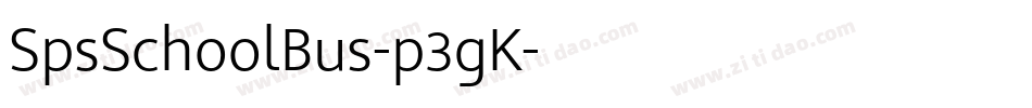 SpsSchoolBus-p3gK字体转换