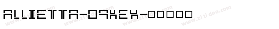 Allietta-d9KeX字体转换