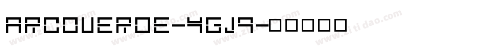 Arcoverde-4gJ9字体转换