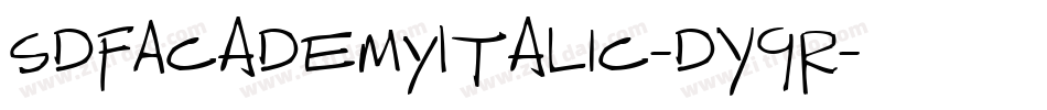 SdfAcademyItalic-dY9R字体转换