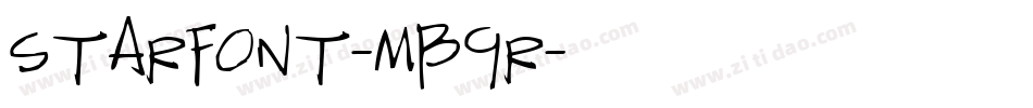 StarFont-MB9r字体转换