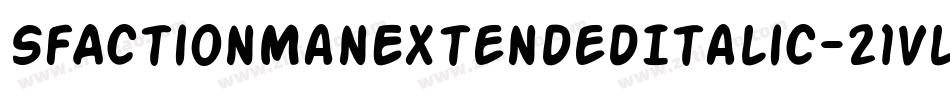 SfActionManExtendedItalic-21Vl字体转换